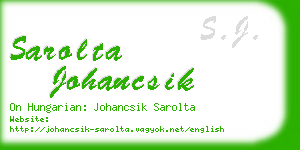 sarolta johancsik business card